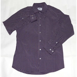 Mizzen +‎ Main - Trim Fit Men's Long Sleeve Button Front Shirt Size Medium